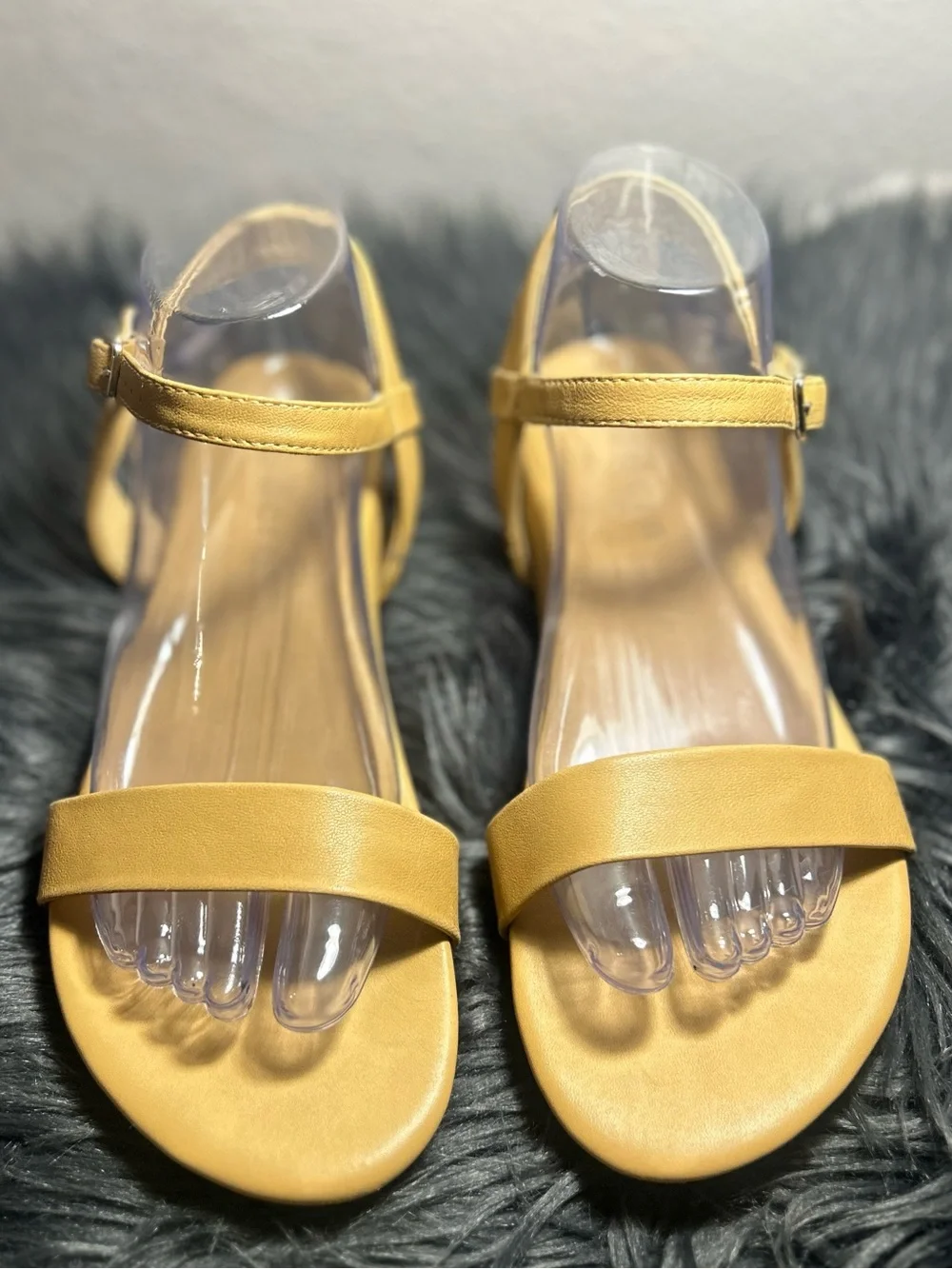 SECRA WILLOW CARAMEL TAN Ankle-Strap Flat Sandals SIZE US 8.5